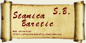 Stanica Baretić vizit kartica